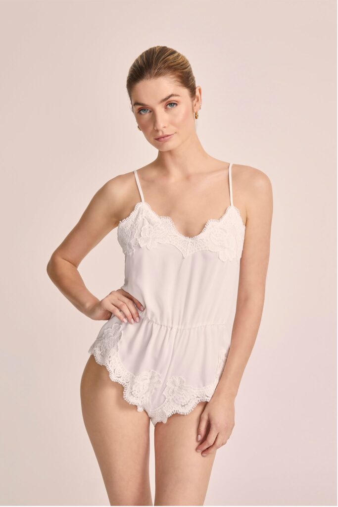 Estelle Lace Bodysuit — White