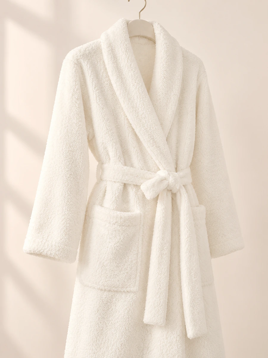 Aveline Long Plush Lounge Robe - Image 2